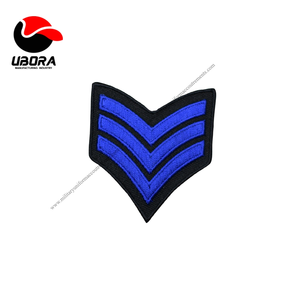 Chevron Stripes Patch Blue embroidery Badge 2.25 (Iron on) good quality ceremonial dress uniform 